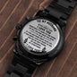 To My Husband Black Chronograph Watch