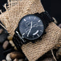 To My Husband Black Chronograph Watch