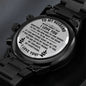 To My Husband Black Chronograph Watch