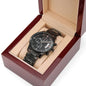 To My Husband Black Chronograph Watch
