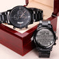 To My Husband Black Chronograph Watch