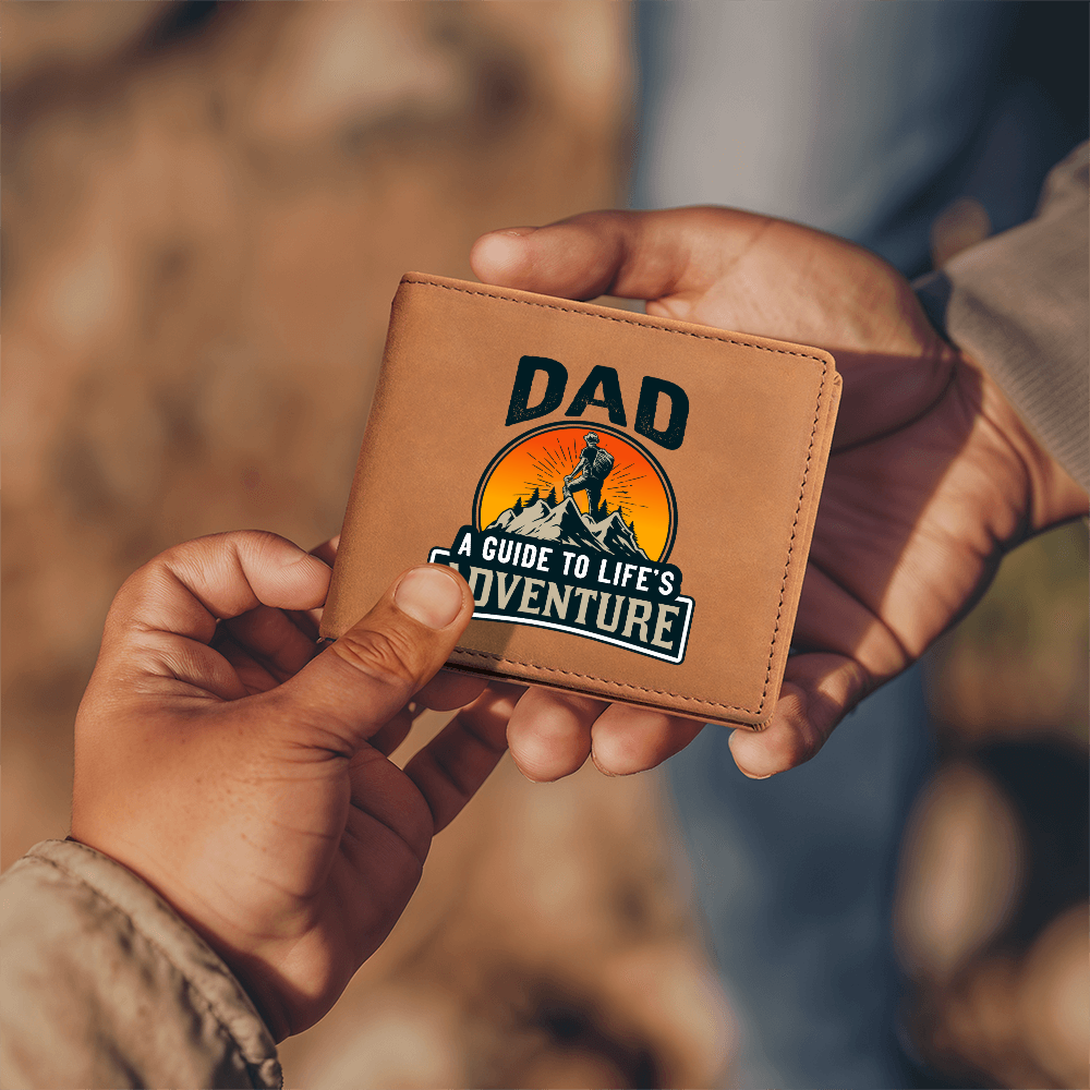 Adventure Dad Graphic Leather Wallet