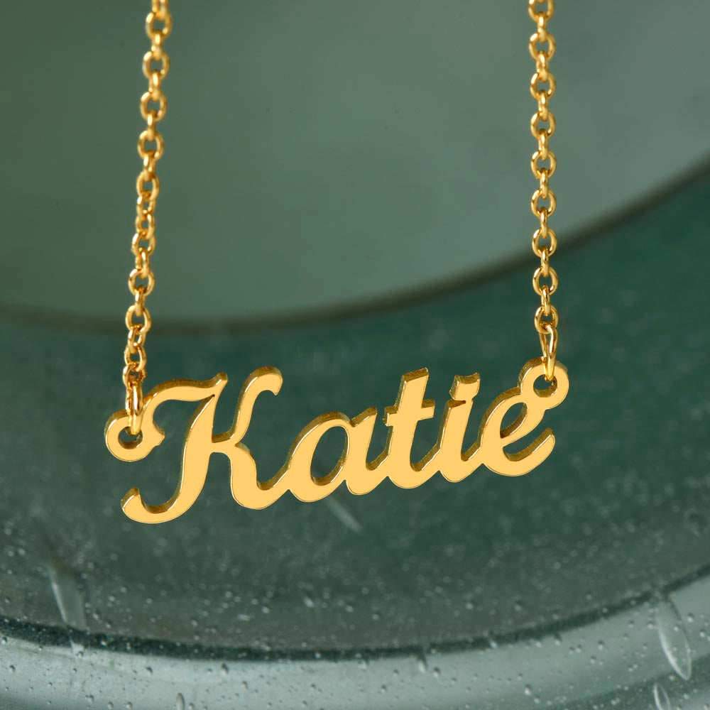 Happy Birthday Custom Name Necklace
