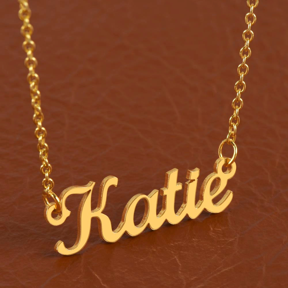Happy Birthday Custom Name Necklace