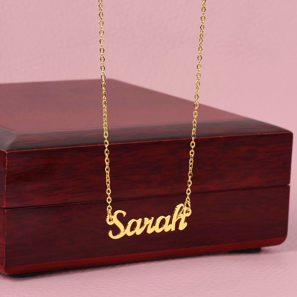 Happy Birthday Custom Name Necklace