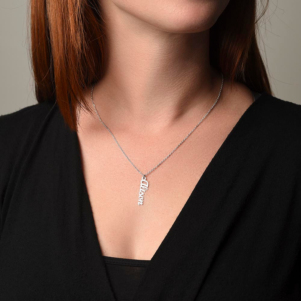 Vertical Name Necklace