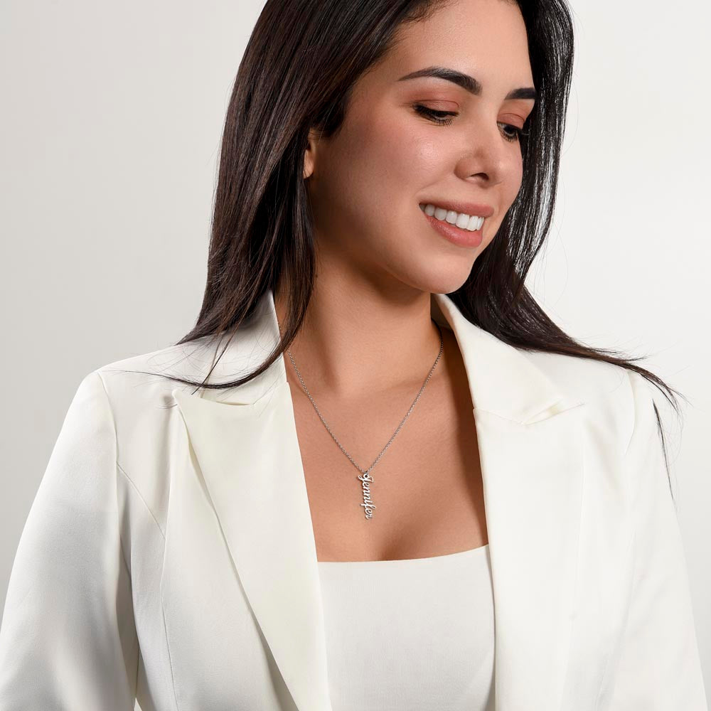Vertical Name Necklace