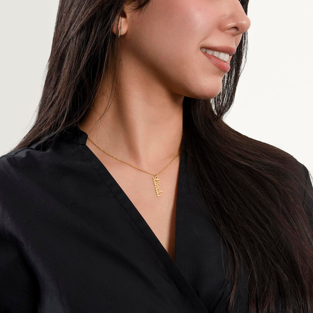Vertical Name Necklace
