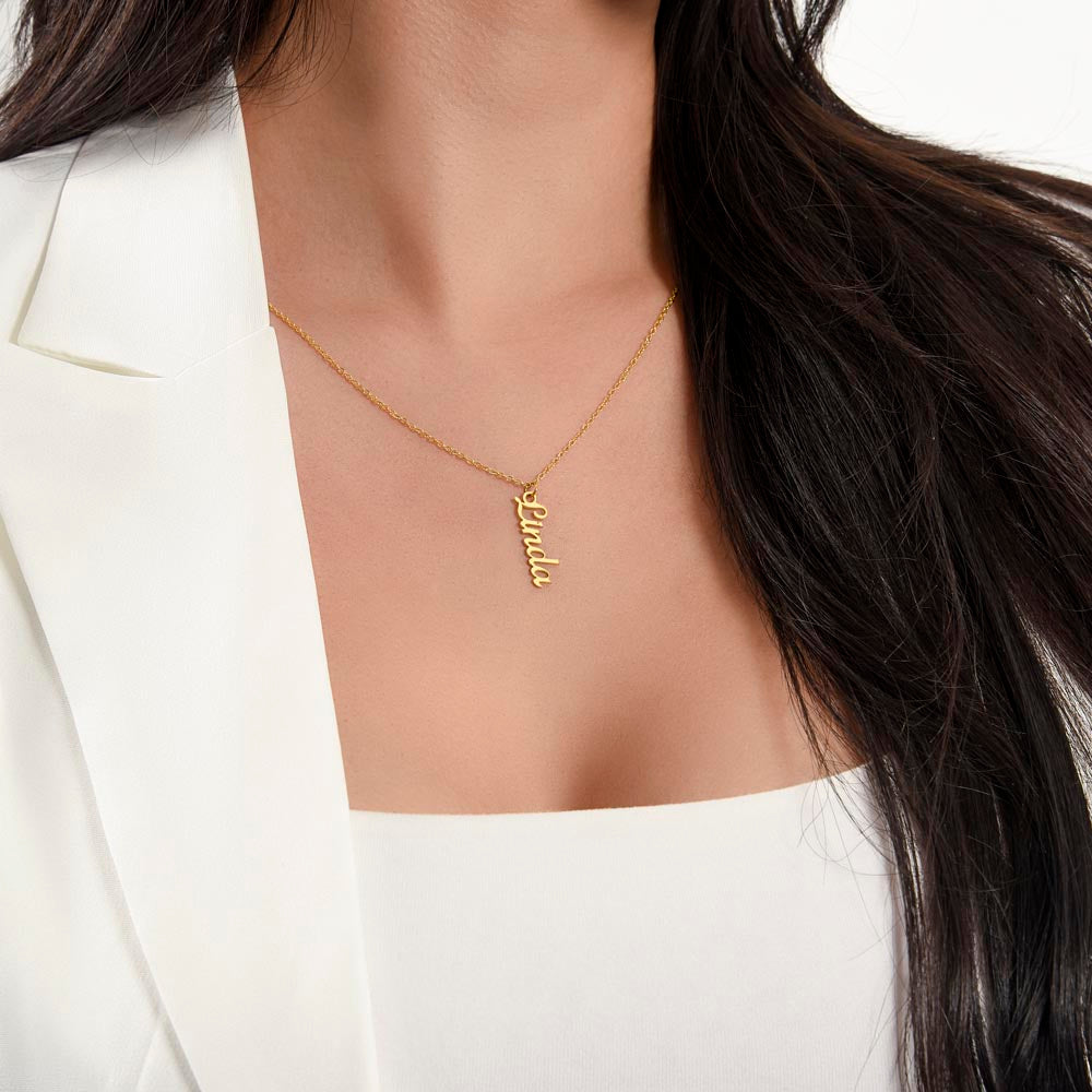 Vertical Name Necklace