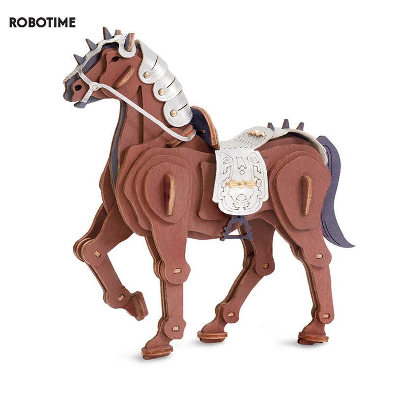 Robotime Rowood Warrior-Horse & Warrior-ELephant 3D Wooden Puzzle