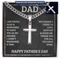 Dad's Personalized Cross with Cuban Link Chain