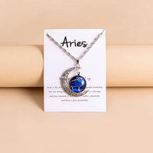 Load image into Gallery viewer, Vintage 12 Zodiac Sign Moon Pendant Necklaces Galaxy Star Glass Necklace For Women Girls Gifts