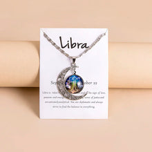 Load image into Gallery viewer, Vintage 12 Zodiac Sign Moon Pendant Necklaces Galaxy Star Glass Necklace For Women Girls Gifts