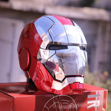 Load image into Gallery viewer, New AutoKing 1/1 Mk5 Iron Man Helmet Cosplay Voice Control Eyes with Light Model Toys for Adult Electric Wearable Christmas Gift