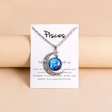 Load image into Gallery viewer, Vintage 12 Zodiac Sign Moon Pendant Necklaces Galaxy Star Glass Necklace For Women Girls Gifts