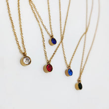Load image into Gallery viewer, ELAN Sale Birthstone Necklace Minimalist  Stainless Steel Necklace Personalized Jewelry • Birthday Gift