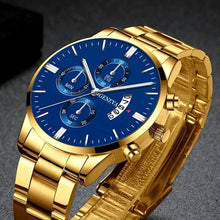 Load image into Gallery viewer, Fashion Mens Sports Watches Luxury Men Stainless Steel Quartz Wrist Watch for Man Business Casual Leather Watch часы мужские
