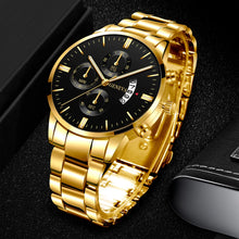 Load image into Gallery viewer, Fashion Mens Sports Watches Luxury Men Stainless Steel Quartz Wrist Watch for Man Business Casual Leather Watch часы мужские