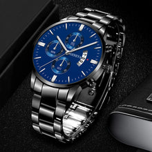Load image into Gallery viewer, Fashion Mens Sports Watches Luxury Men Stainless Steel Quartz Wrist Watch for Man Business Casual Leather Watch часы мужские