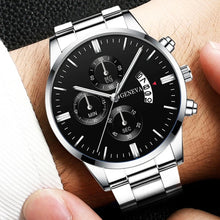 Load image into Gallery viewer, Fashion Mens Sports Watches Luxury Men Stainless Steel Quartz Wrist Watch for Man Business Casual Leather Watch часы мужские