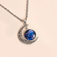 Load image into Gallery viewer, Vintage 12 Zodiac Sign Moon Pendant Necklaces Galaxy Star Glass Necklace For Women Girls Gifts