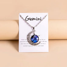 Load image into Gallery viewer, Vintage 12 Zodiac Sign Moon Pendant Necklaces Galaxy Star Glass Necklace For Women Girls Gifts