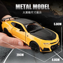 Load image into Gallery viewer, 1:24 Chevrolet Camaro Alloy Diecast Sports Car