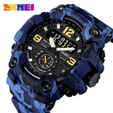 Load image into Gallery viewer, Skmei Multifunctional Chrono Digital Watches Mens Dual Movement 3 Time Sport Wristwatch Waterproof Electronic Clock Reloj Hombre