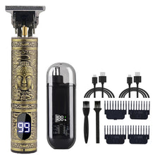Load image into Gallery viewer, T9 Vintage Men's Electric Hair Clipper Beard Trimmer/Rechargeable Hair Cutting Machine With Nose Hair Trimmer Kit Boyfriend Gift