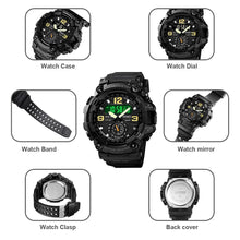Load image into Gallery viewer, Skmei Multifunctional Chrono Digital Watches Mens Dual Movement 3 Time Sport Wristwatch Waterproof Electronic Clock Reloj Hombre