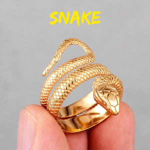 Men's Stainless Steel Animal Rings