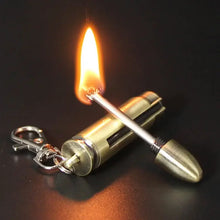 Load image into Gallery viewer, Match Lighter Creative Keychain Pendant Style Metal Waterproof Essential Outdoor Survival Igniter  Gadgets for Men