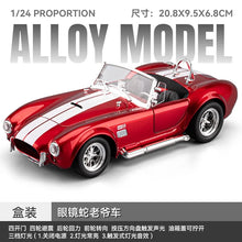 Load image into Gallery viewer, 1:22 Ford Shelby Cobra 427 S/C Classic Sports Car Alloy Metal Diecast Model Car