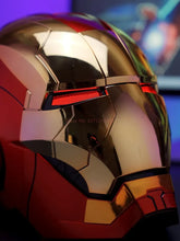 Load image into Gallery viewer, New AutoKing 1/1 Mk5 Iron Man Helmet Cosplay Voice Control Eyes with Light Model Toys for Adult Electric Wearable Christmas Gift