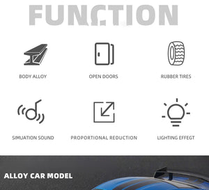 1:18 Ford Mustang GT500 Diecast Car