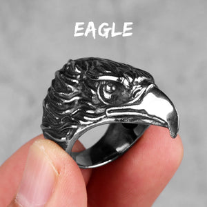 Men's Stainless Steel Animal Rings