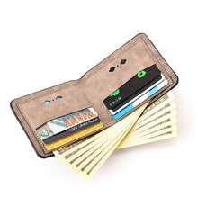 Load image into Gallery viewer, Men's Fashion Short Wallet PU Leather Multiple Card Slots High-Quality Personalized Soft Leather Wallet