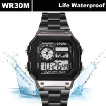 Load image into Gallery viewer, MAYZHISU Classic Men's Digital Watches Luxury Stainless Steel Strap Sport Watches Men Military Clock LED Sport Wristwatch