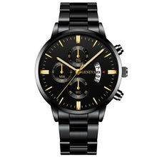 Load image into Gallery viewer, Fashion Mens Sports Watches Luxury Men Stainless Steel Quartz Wrist Watch for Man Business Casual Leather Watch часы мужские