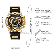 Load image into Gallery viewer, Men’s Watch Fashion Silicone Band Analog Quartz Wrist Watch Man Sports Watches