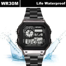 Load image into Gallery viewer, MAYZHISU Classic Men's Digital Watches Luxury Stainless Steel Strap Sport Watches Men Military Clock LED Sport Wristwatch