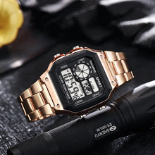 Load image into Gallery viewer, MAYZHISU Classic Men's Digital Watches Luxury Stainless Steel Strap Sport Watches Men Military Clock LED Sport Wristwatch