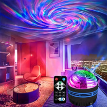 Load image into Gallery viewer, LED NightLights Galaxy Projector Remote Control 5V USB Rechargeable Starry Sky Lamp DMX Sound Active 7 Modes for Kids Room Decor
