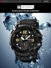 Load image into Gallery viewer, Skmei Multifunctional Chrono Digital Watches Mens Dual Movement 3 Time Sport Wristwatch Waterproof Electronic Clock Reloj Hombre