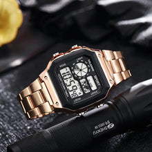 Load image into Gallery viewer, MAYZHISU Classic Men's Digital Watches Luxury Stainless Steel Strap Sport Watches Men Military Clock LED Sport Wristwatch