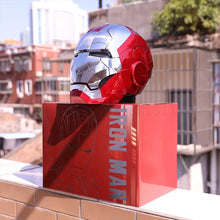Load image into Gallery viewer, New AutoKing 1/1 Mk5 Iron Man Helmet Cosplay Voice Control Eyes with Light Model Toys for Adult Electric Wearable Christmas Gift