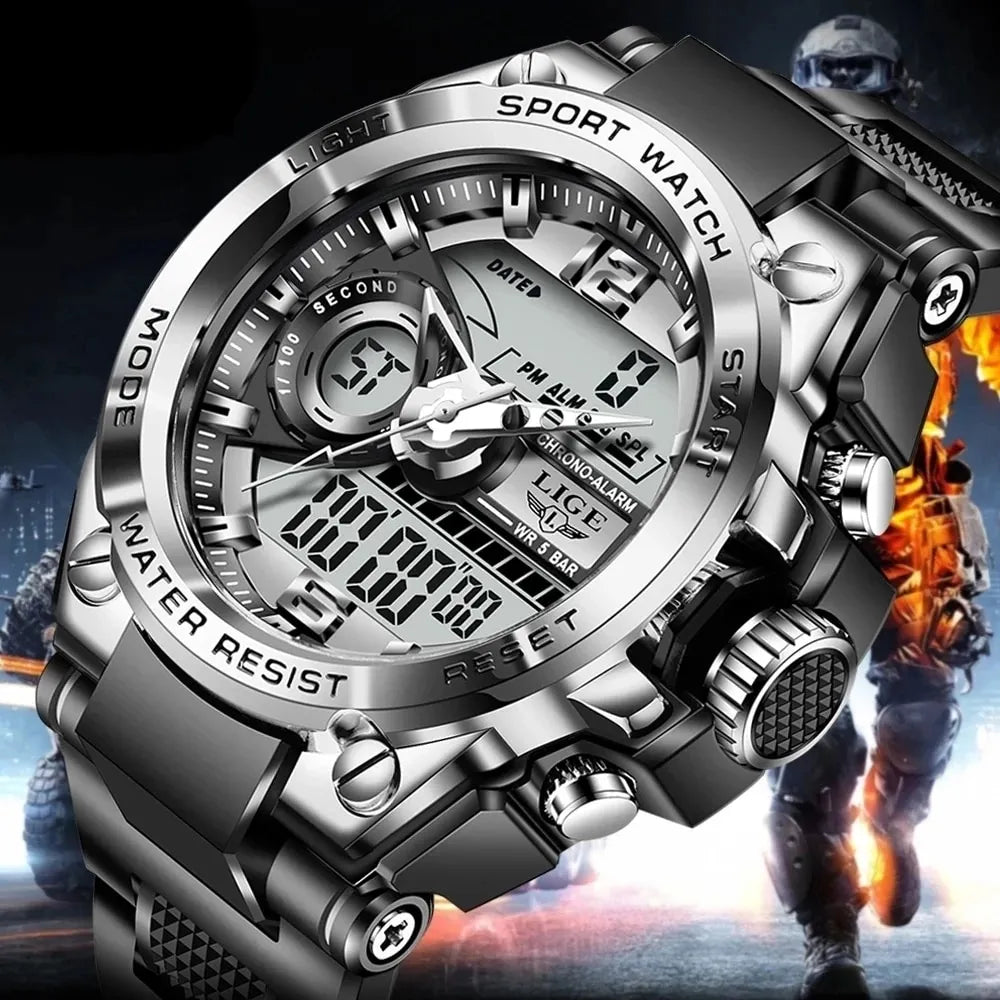 LIGE Men's Military Watch