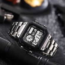 Load image into Gallery viewer, MAYZHISU Classic Men's Digital Watches Luxury Stainless Steel Strap Sport Watches Men Military Clock LED Sport Wristwatch