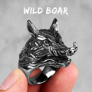 Men's Stainless Steel Animal Rings