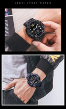 Load image into Gallery viewer, Skmei Multifunctional Chrono Digital Watches Mens Dual Movement 3 Time Sport Wristwatch Waterproof Electronic Clock Reloj Hombre
